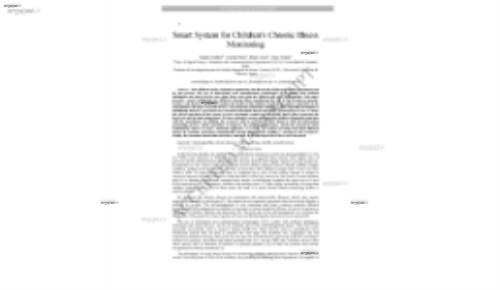 Smart System for Children's Chronic Illness Monitoring